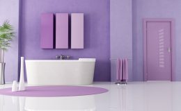 purple modern bathroom